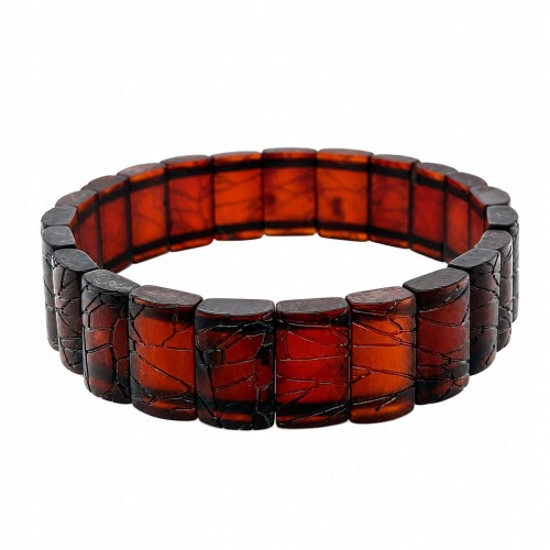 Herrenarmband mit mattem Bernstein