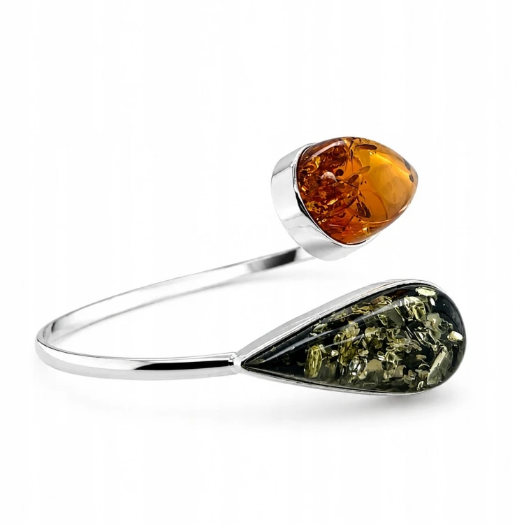 hochwertiges silberarmband mit naturstein