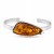 Silberarmband mit baltischem Bernstein cognac