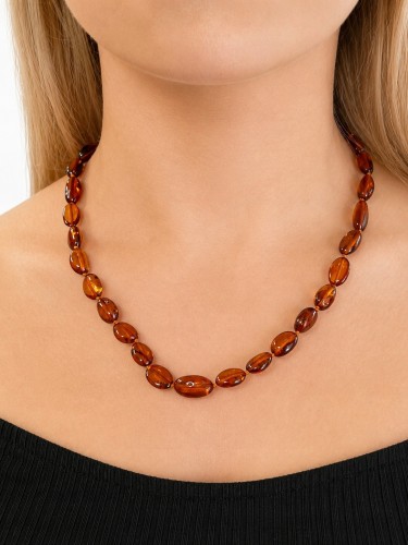 Cognac Bernstein Oliven Kette