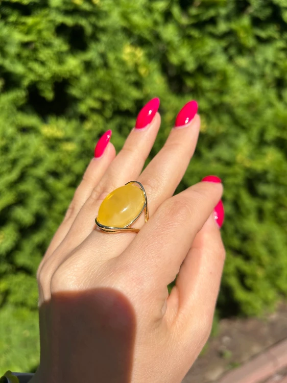 Bernsteinschmuck Silberring 925 handgefertigt