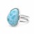 Silberner Ring mit Larimar verstellbar Naturstein