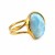 Larimar Ring verstellbar Silber 925 vergoldet