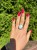 Ring mit blauem Larimar Stein handgefertigt