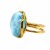 Vergoldeter Silberring mit natürlichem Larimar