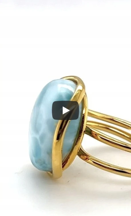 Detailansicht Larimar Stein blau weiß gemustert