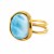 Larimar Ring vergoldet Silber 925