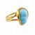 Verstellbarer Ring mit blauem Larimar Stein
