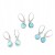 elegante silberne ohrringe mit naturstein larimar