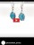 Ohrringe mit blauem Larimar Wellenmuster