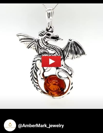 Handgefertigter Drachen-Anhänger aus 925er Silber