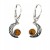Handgefertigte Bernsteinschmuck Ohrringe Mondform