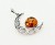 Eleganter Bernsteinschmuck Mondanhänger