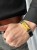 Baltischer Bernstein und Leder Armband Seitenansicht