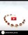 Silberarmband mit Bernstein OVAL Draufsicht