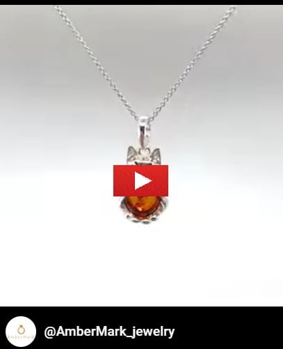 Eleganter Silberanhänger Motiv Katze