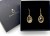 Elegante vergoldete Bernsteinohrringe Facettenschliff