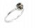 silberner ring mit bernstein draufsicht