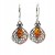 Elegante Bernsteinohrringe aus Silber