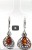 Silberner Bernsteinschmuck Design Azteckisch