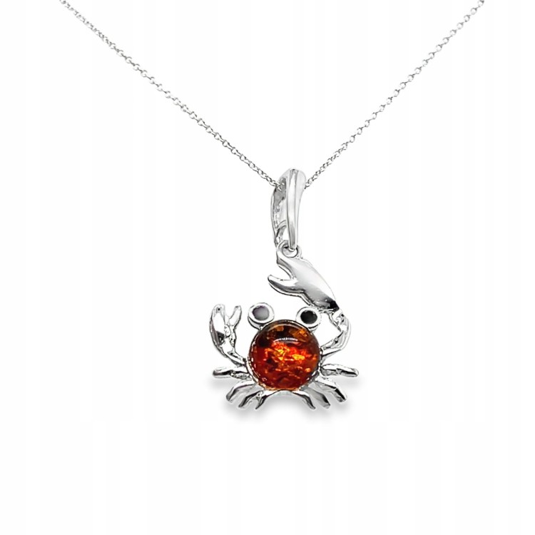 Elegante Krabbenohrringe Silber Bernstein Geschenk