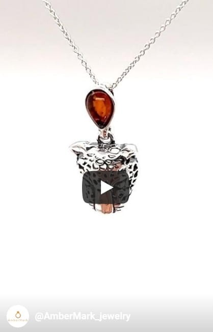 Exklusiver Bernsteinschmuck Silberanhänger
