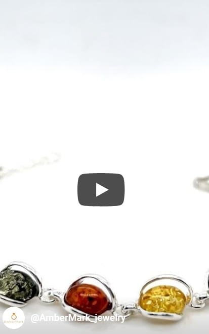 schmuck silber bernstein