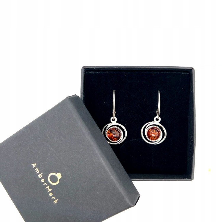 Bernsteinschmuck Silberohrringe klassisch