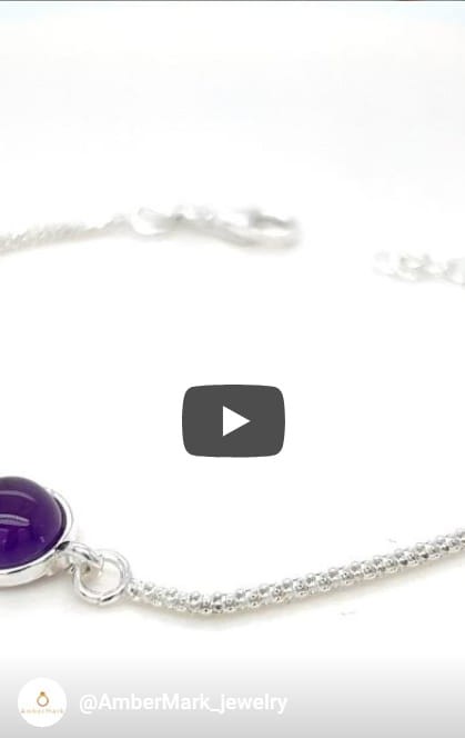 Schmuck Silber Amethyst Detailaufnahme