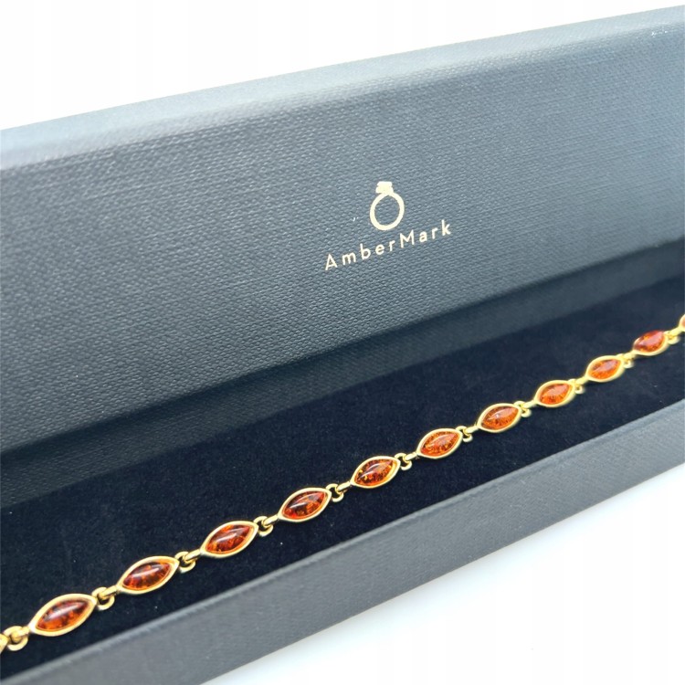 Silberarmband mit Bernstein Markiza