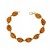 vergoldetes silberarmband mit bernstein oval