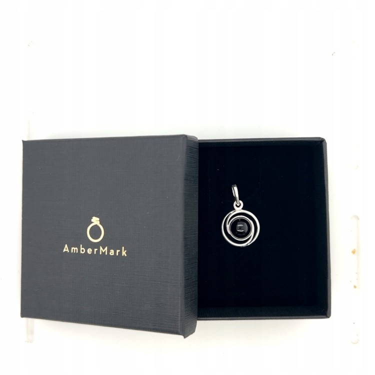 Silberanhänger mit natürlichem Onyx