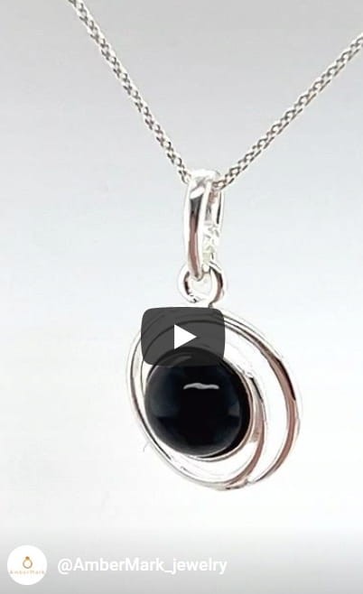 Anhänger aus 925er Silber mit Onyx