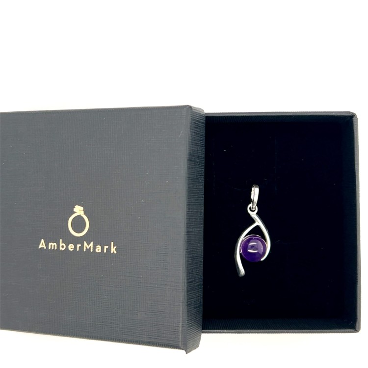 Silberanhänger mit natürlichem Amethyst