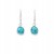 Silberohrringe mit Larimar Draufsicht