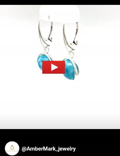 Edle Silberohrringe mit blauem Larimar