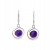 Silberohrringe mit Amethyst Vorderansicht