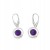 Detailaufnahme des natürlichen Amethysts im Ohrring
