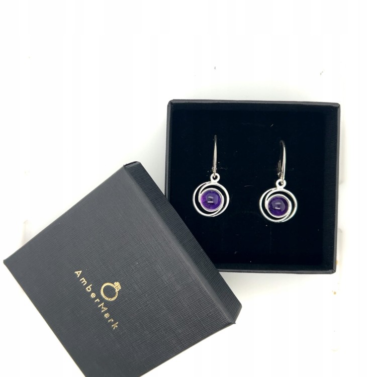 Handgefertigter Silberschmuck mit Amethyst Stein