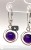 Silberohrringe mit Amethyst Seitenansicht