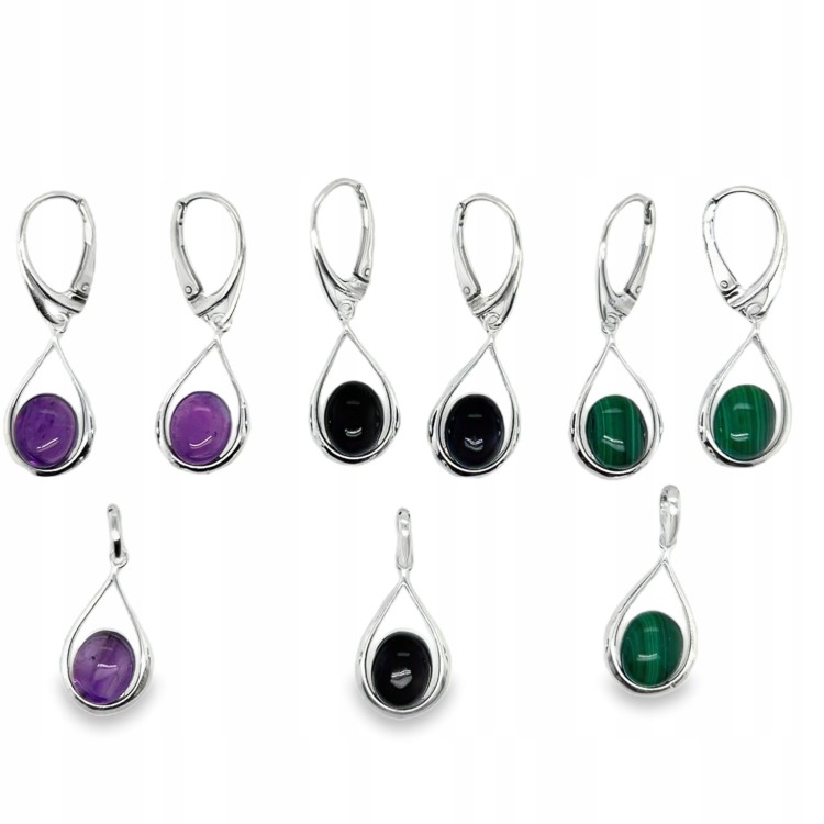 Geschenkset Silberohrringe Amethyst