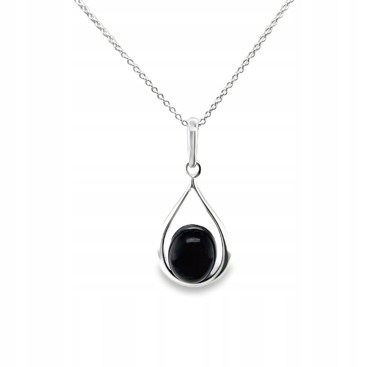 Silberanhänger mit natürlichem Onyx