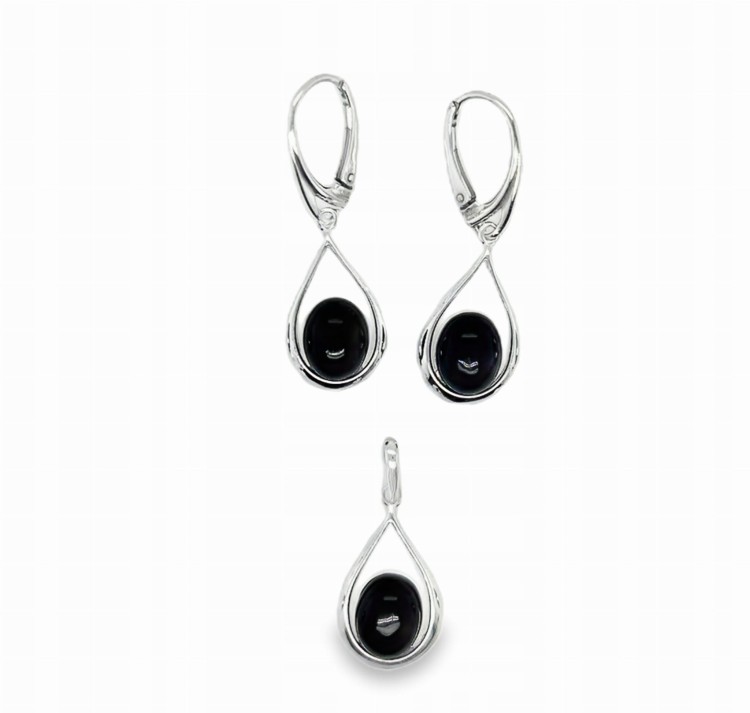 Handgefertigter Silberschmuck mit Onyx