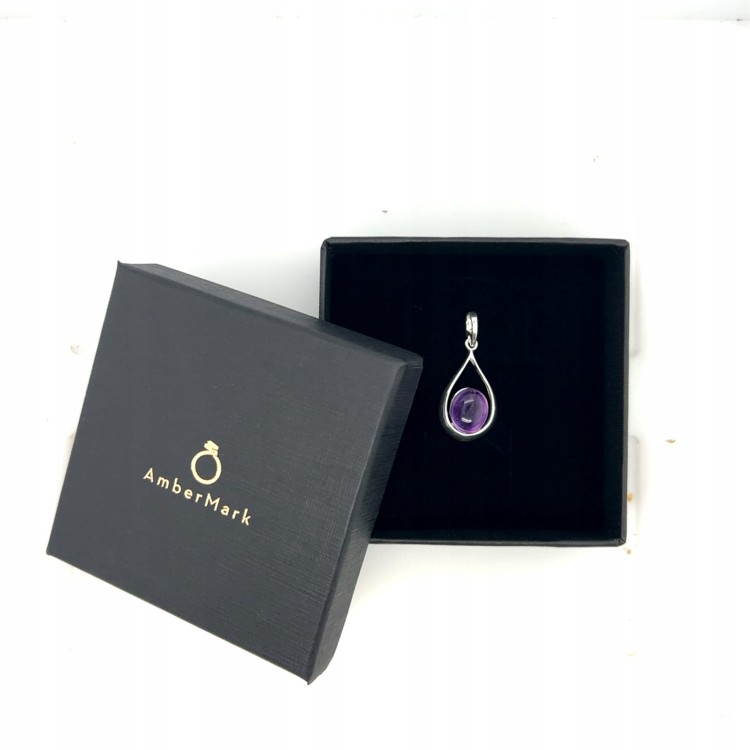 Silberanhänger mit Amethyst-Edelstein