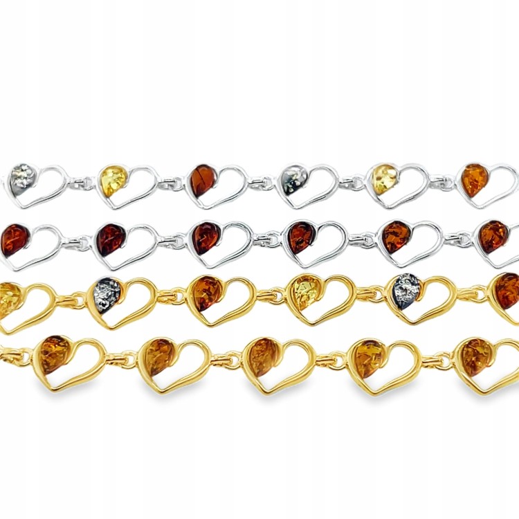 handgefertigter bernsteinschmuck herzen