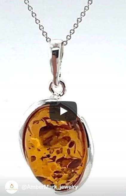 Eleganter Bernsteinschmuck aus Silber