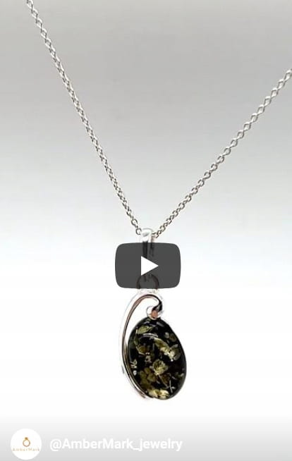 eleganter bernsteinschmuck silber fassung