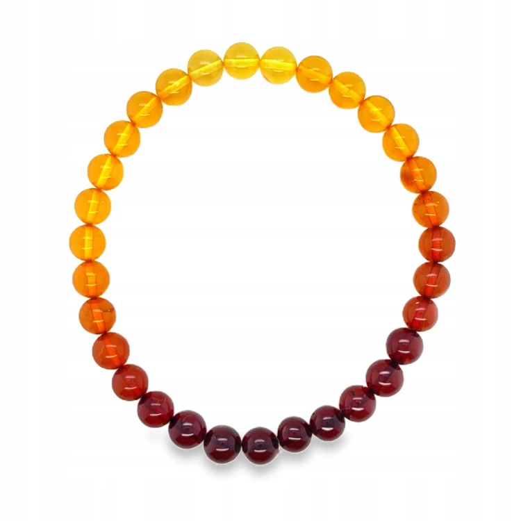 Bernsteinarmband Rainbow Detailaufnahme