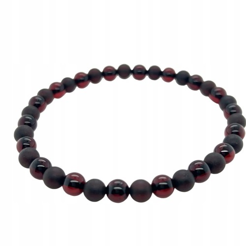 Herren Bernsteinarmband Kugel Detailansicht