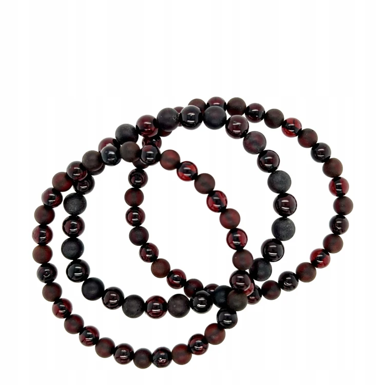 Herrenarmband mit Bernsteinkugeln